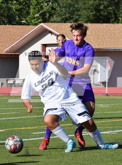 Thumbnail 2 in Lincoln @ Littleton (JV) Soccer photogallery.