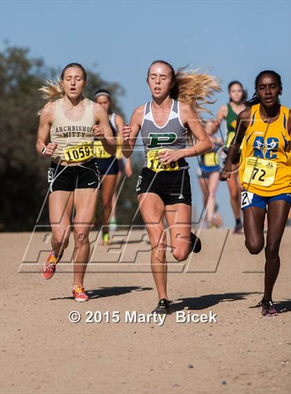 Thumbnail 2 in CIF State Cross Country Championships (D2 Girls Race) photogallery.