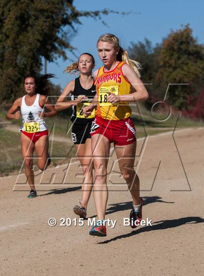 Thumbnail 1 in CIF State Cross Country Championships (D2 Girls Race) photogallery.