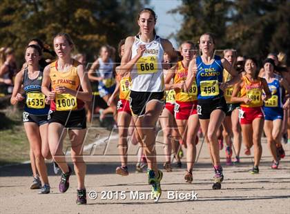 Thumbnail 1 in CIF State Cross Country Championships (D2 Girls Race) photogallery.