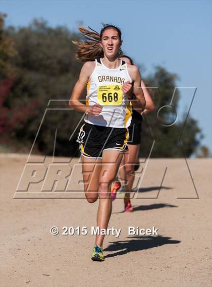 Thumbnail 1 in CIF State Cross Country Championships (D2 Girls Race) photogallery.
