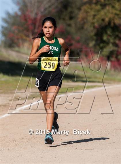 Thumbnail 1 in CIF State Cross Country Championships (D2 Girls Race) photogallery.
