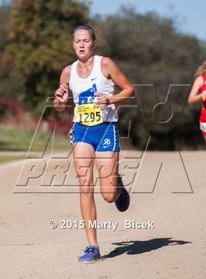 Thumbnail 1 in CIF State Cross Country Championships (D2 Girls Race) photogallery.