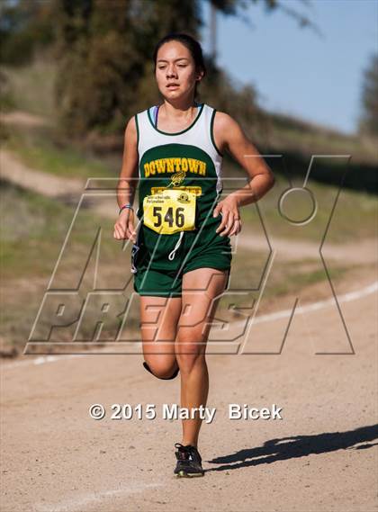 Thumbnail 1 in CIF State Cross Country Championships (D2 Girls Race) photogallery.