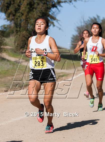 Thumbnail 1 in CIF State Cross Country Championships (D2 Girls Race) photogallery.