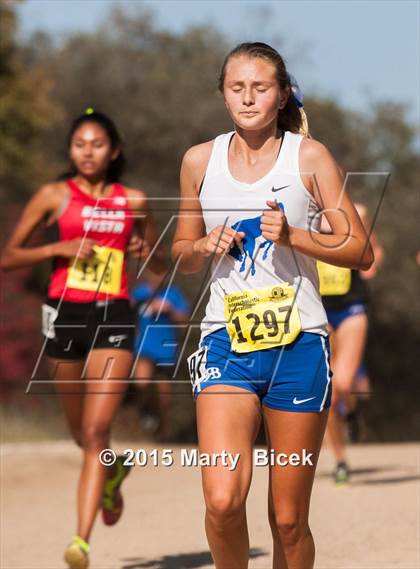 Thumbnail 1 in CIF State Cross Country Championships (D2 Girls Race) photogallery.