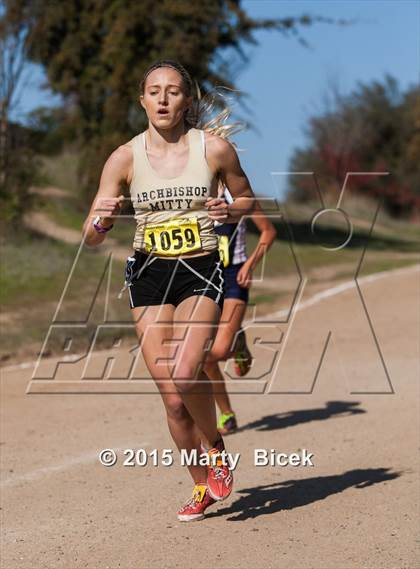 Thumbnail 1 in CIF State Cross Country Championships (D2 Girls Race) photogallery.