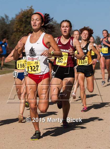 Thumbnail 1 in CIF State Cross Country Championships (D2 Girls Race) photogallery.