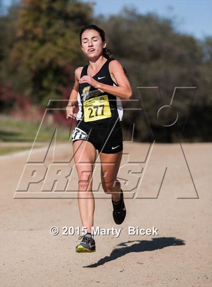 Thumbnail 1 in CIF State Cross Country Championships (D2 Girls Race) photogallery.