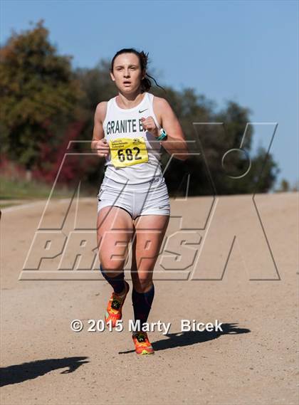 Thumbnail 1 in CIF State Cross Country Championships (D2 Girls Race) photogallery.