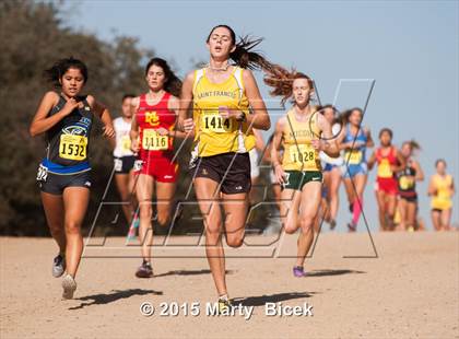 Thumbnail 1 in CIF State Cross Country Championships (D2 Girls Race) photogallery.