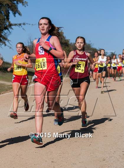 Thumbnail 1 in CIF State Cross Country Championships (D2 Girls Race) photogallery.