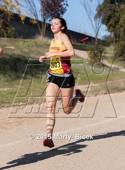 Thumbnail 1 in CIF State Cross Country Championships (D2 Girls Race) photogallery.