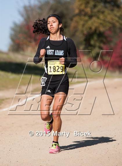 Thumbnail 1 in CIF State Cross Country Championships (D2 Girls Race) photogallery.