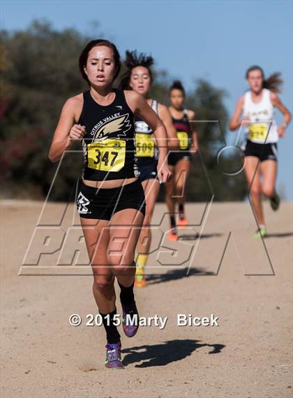 Thumbnail 2 in CIF State Cross Country Championships (D2 Girls Race) photogallery.