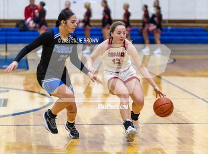 Thumbnail 1 in Franklin Community vs. East Central (IHSAA 4A Regional semifinal playoff) photogallery.