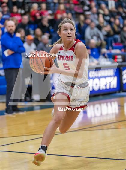 Thumbnail 3 in Franklin Community vs. East Central (IHSAA 4A Regional semifinal playoff) photogallery.