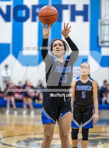 Thumbnail 2 in Franklin Community vs. East Central (IHSAA 4A Regional semifinal playoff) photogallery.