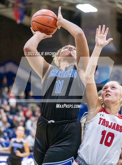 Thumbnail 1 in Franklin Community vs. East Central (IHSAA 4A Regional semifinal playoff) photogallery.