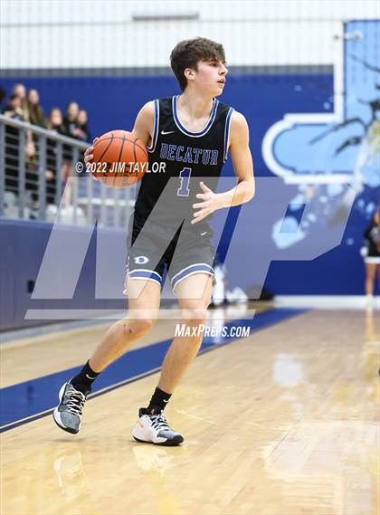 Thumbnail 1 in Decatur vs Young Men's Leadership Academy (UIL Bi-district playoff) photogallery.
