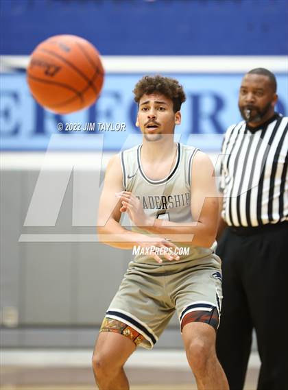 Thumbnail 2 in Decatur vs Young Men's Leadership Academy (UIL Bi-district playoff) photogallery.