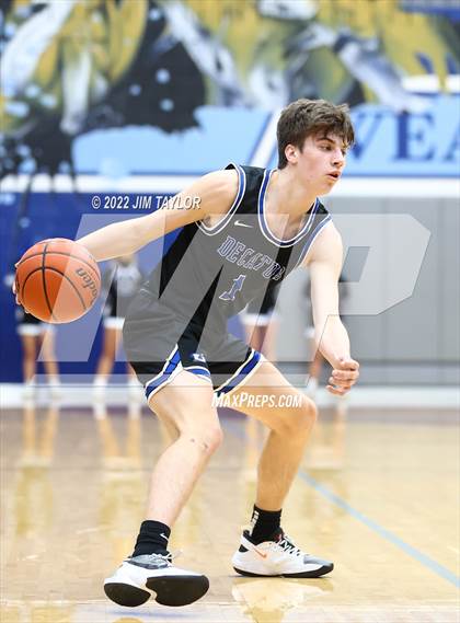 Thumbnail 1 in Decatur vs Young Men's Leadership Academy (UIL Bi-district playoff) photogallery.