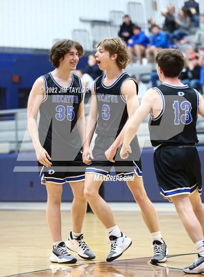 Thumbnail 3 in Decatur vs Young Men's Leadership Academy (UIL Bi-district playoff) photogallery.