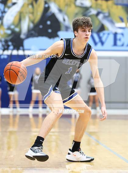 Thumbnail 3 in Decatur vs Young Men's Leadership Academy (UIL Bi-district playoff) photogallery.