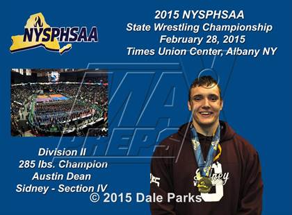 Thumbnail 1 in NYSPHSAA Wrestling Championships (Division 2 Awards, Podiums) photogallery.