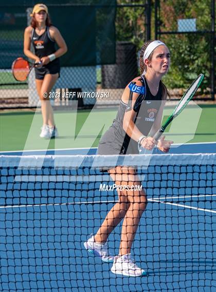 Thumbnail 2 in NCHSAA 3A Mid-East Regionals - Doubles photogallery.