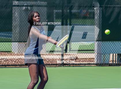 Thumbnail 3 in NCHSAA 3A Mid-East Regionals - Doubles photogallery.