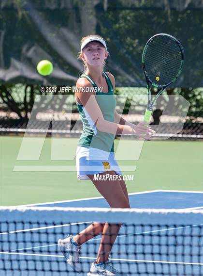 Thumbnail 1 in NCHSAA 3A Mid-East Regionals - Doubles photogallery.