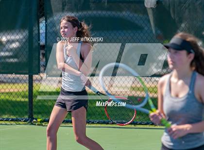 Thumbnail 2 in NCHSAA 3A Mid-East Regionals - Doubles photogallery.