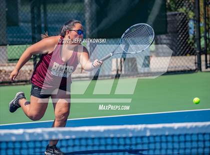 Thumbnail 3 in NCHSAA 3A Mid-East Regionals - Doubles photogallery.