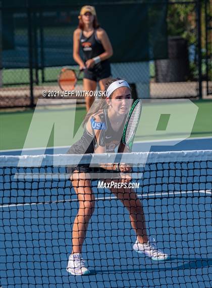 Thumbnail 3 in NCHSAA 3A Mid-East Regionals - Doubles photogallery.