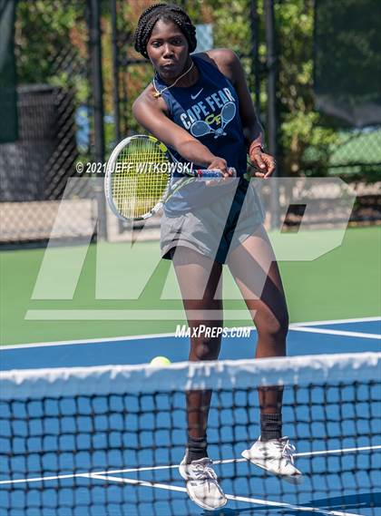 Thumbnail 3 in NCHSAA 3A Mid-East Regionals - Doubles photogallery.