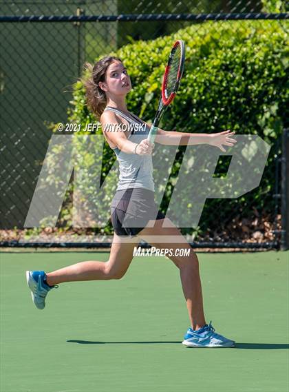 Thumbnail 3 in NCHSAA 3A Mid-East Regionals - Doubles photogallery.