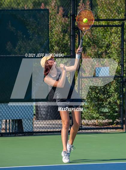 Thumbnail 3 in NCHSAA 3A Mid-East Regionals - Doubles photogallery.