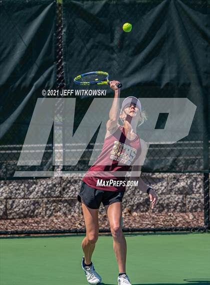 Thumbnail 3 in NCHSAA 3A Mid-East Regionals - Doubles photogallery.
