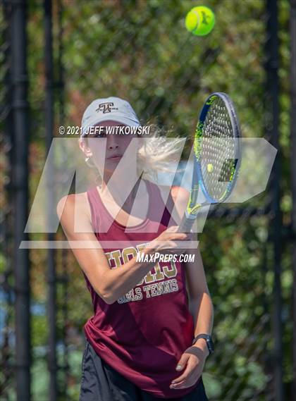 Thumbnail 1 in NCHSAA 3A Mid-East Regionals - Doubles photogallery.