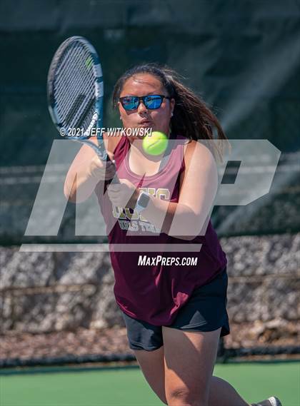 Thumbnail 2 in NCHSAA 3A Mid-East Regionals - Doubles photogallery.