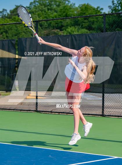 Thumbnail 3 in NCHSAA 3A Mid-East Regionals - Doubles photogallery.