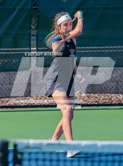 Thumbnail 2 in NCHSAA 3A Mid-East Regionals - Doubles photogallery.