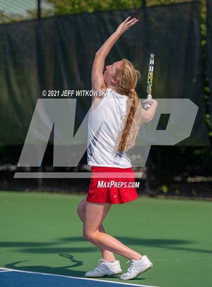 Thumbnail 2 in NCHSAA 3A Mid-East Regionals - Doubles photogallery.