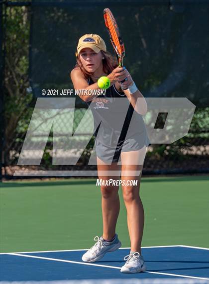Thumbnail 2 in NCHSAA 3A Mid-East Regionals - Doubles photogallery.