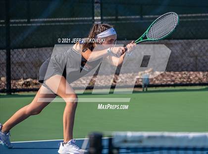 Thumbnail 3 in NCHSAA 3A Mid-East Regionals - Doubles photogallery.