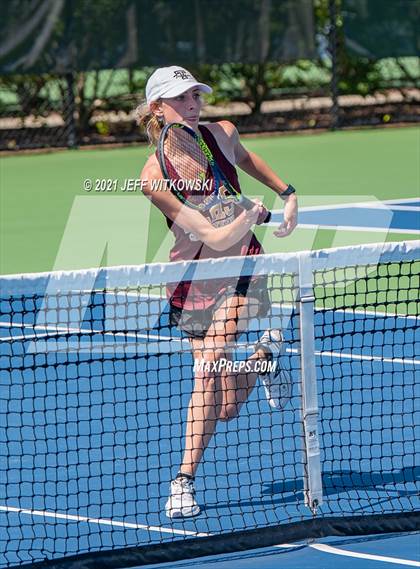 Thumbnail 3 in NCHSAA 3A Mid-East Regionals - Doubles photogallery.