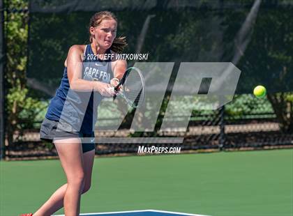 Thumbnail 1 in NCHSAA 3A Mid-East Regionals - Doubles photogallery.