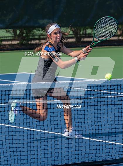 Thumbnail 3 in NCHSAA 3A Mid-East Regionals - Doubles photogallery.