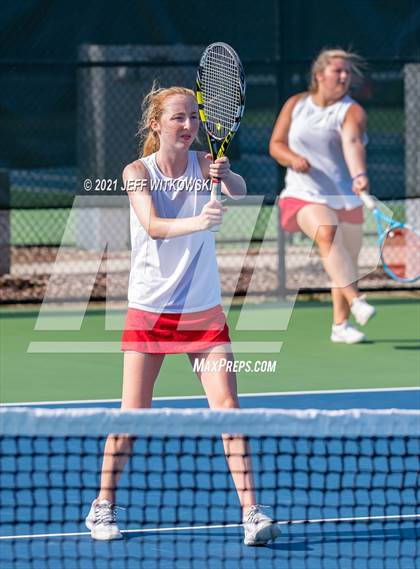 Thumbnail 2 in NCHSAA 3A Mid-East Regionals - Doubles photogallery.